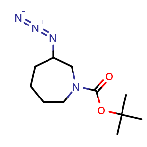 Chemical structure of tert-butyl 3-azidoazepane-1-carboxylate , CAS 1700625-13-3, AChemBlock AD247324