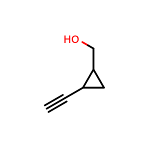 Chemical structure of (2-ethynylcyclopropyl)methanol , CAS 144478-66-0, AChemBlock AD247331