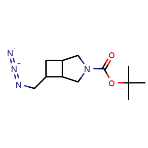 Chemical structure of tert-butyl 6-(azidomethyl)-3-azabicyclo[3.2.0]heptane-3-carboxylate , CAS 3030811-70-9, AChemBlock AD247348