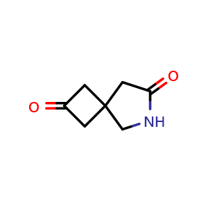 Chemical structure of 6-azaspiro[3.4]octane-2,7-dione , CAS 2090254-41-2, AChemBlock AD247409