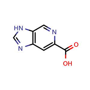 Chemical structure of 3H-imidazo[4,5-c]pyridine-6-carboxylic acid , CAS 1211590-38-3, AChemBlock AD247419