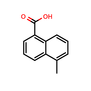 Chemical structure of 5-methylnaphthalene-1-carboxylic acid , CAS 4527-60-0, AChemBlock AD247440
