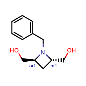 Chemical structure of trans-N-benzyl-azetidine-2,4-dimethanol , CAS 156720-70-6, AChemBlock AD247488
