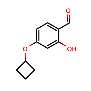 Chemical structure of 4-Cyclobutoxysalicylaldehyde , CAS 1823954-03-5, AChemBlock AD247502