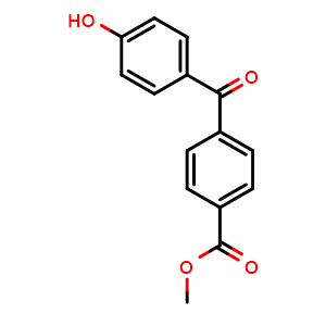 Chemical structure of methyl 4-(4-hydroxybenzoyl)benzoate , CAS 159694-58-3, AChemBlock AD247510