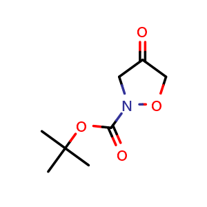 Chemical structure of tert-butyl 4-oxo-1,2-oxazolidine-2-carboxylate , CAS 2031259-21-7, AChemBlock AD247516
