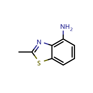 Chemical structure of 2-methyl-1,3-benzothiazol-4-amine , CAS 10023-33-3, AChemBlock AD247532