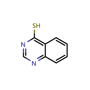 Chemical structure of Quinazoline-4-thiol , CAS 3337-86-8, AChemBlock AD247562