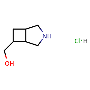 Chemical structure of {3-azabicyclo[3.2.0]heptan-6-yl}methanol hydrochloride , CAS 2137713-06-3, AChemBlock AD247582