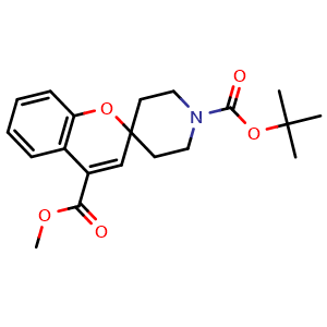 Chemical structure of Methyl 1'-Boc-spiro[chromene-2,4'-piperidine]-4-carboxylate , CAS 1394031-03-8, AChemBlock AD247589