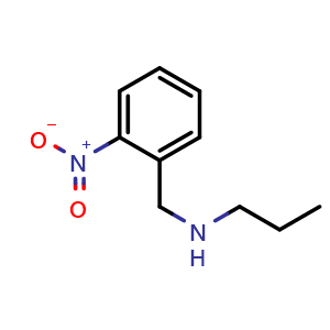 Chemical structure of 2-Nitro-N-propylbenzenemethanamine , CAS 404029-36-3, AChemBlock AD247592