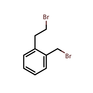 Chemical structure of 2-(2-Bromoethyl)benzyl Bromide , CAS 38256-56-3, AChemBlock AD247612