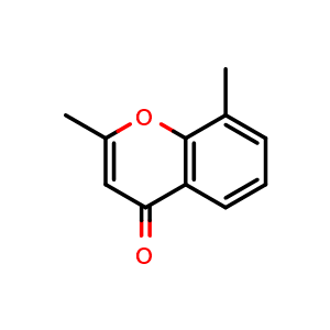 Chemical structure of 2,8-Dimethyl-4H-chromen-4-one , CAS 41796-14-9, AChemBlock AD247617