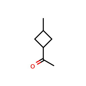 Chemical structure of 1-(3-methylcyclobutyl)ethanone , CAS 89896-76-4, AChemBlock AD247627