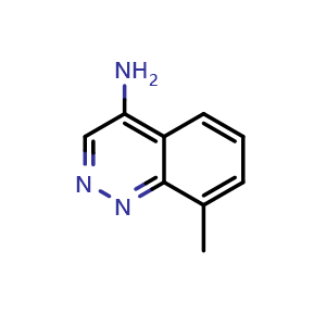 Chemical structure of 8-Methylcinnolin-4-amine , CAS 89770-41-2, AChemBlock AD247633
