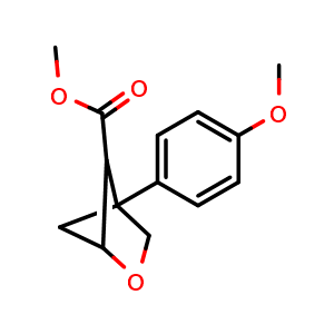 Chemical structure of methyl 4-(4-methoxyphenyl)-2-oxabicyclo[2.1.1]hexane-5-carboxylate , CAS 2763776-92-5, AChemBlock AD247637