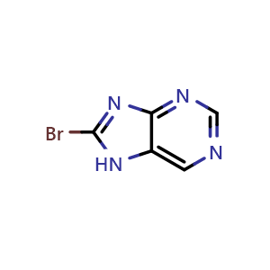 Chemical structure of 8-Bromo-7H-purine , CAS 27610-62-4, AChemBlock AD247638