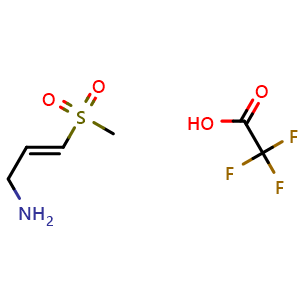 Chemical structure of (2E)-3-methanesulfonylprop-2-en-1-amine trifluoroacetic acid , CAS 1610799-82-0, AChemBlock AD247641