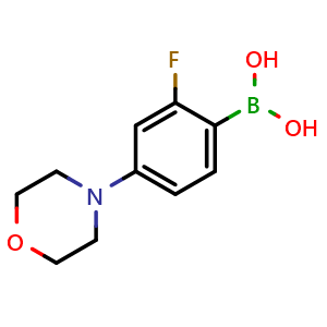 Chemical structure of 2-Fluoro-4-morpholinophenylboronic acid , CAS 2096338-30-4, AChemBlock AD247681