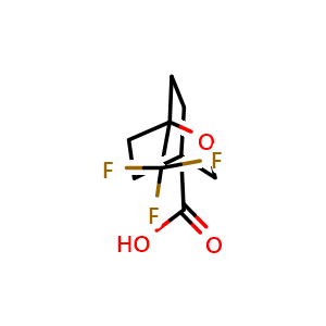Chemical structure of 1-(trifluoromethyl)-2-oxabicyclo[2.2.2]octane-4-carboxylic acid , CAS 2825012-62-0, AChemBlock AD247707