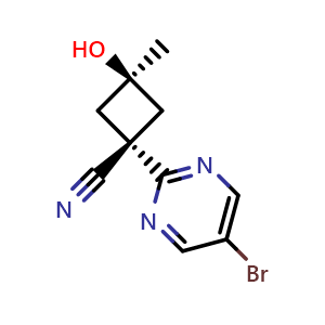 trans-1-(5-Bromo-2-pyrimidinyl)-3-hydroxy-3-methylcyclobutanecarbonitrile