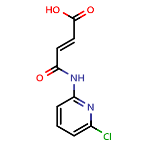 Chemical structure of (E)-4-((6-Chloropyridin-2-yl)amino)-4-oxobut-2-enoic acid , AChemBlock AD247724
