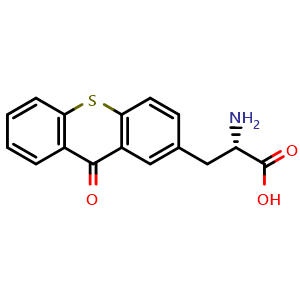 Chemical structure of (S)-2-Amino-3-(9-oxo-9H-thioxanthen-2-yl)propanoic acid , AChemBlock AD247725
