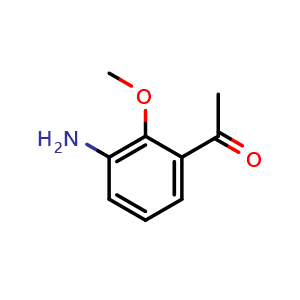 Chemical structure of 1-(3-Amino-2-methoxyphenyl)ethan-1-one , CAS 85276-71-7, AChemBlock AD247727