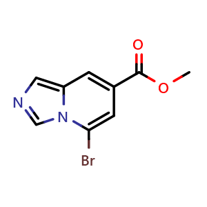 Chemical structure of methyl 5-bromoimidazo[1,5-a]pyridine-7-carboxylate , CAS 1427425-30-6, AChemBlock AD247773