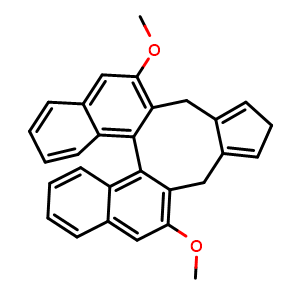 Chemical structure of (13BS)-5,16-dimethoxy-4,17-dihydro-2H-cyclopenta[6,7]cycloocta[2,1-a:3,4-a']dinaphthalene , CAS 2243644-97-3, AChemBlock AD247792