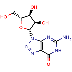 Chemical structure of 8-Azaguanosine , CAS 2133-80-4, AChemBlock AD247793