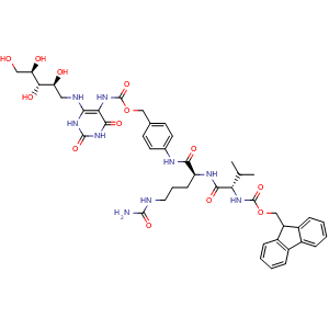 Chemical structure of 5-A-RU-PABC-Val-Cit-Fmoc , CAS 2677841-58-4, AChemBlock AD247805