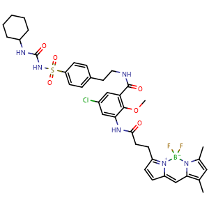 Chemical structure of ER-Tracker Green , CAS 730931-46-1, AChemBlock AD247821