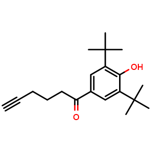 Chemical structure of Tebufelone , CAS 112018-00-5, AChemBlock AD247827