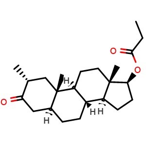 Chemical structure of Drostanolone Propionate , CAS 521-12-0, AChemBlock AD247911