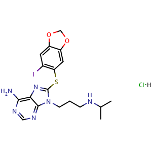 Chemical structure of PU-H71 HCl , CAS 2095432-24-7, AChemBlock AD247937