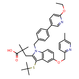 Chemical structure of Fiboflapon , CAS 936350-00-4, AChemBlock AD247945