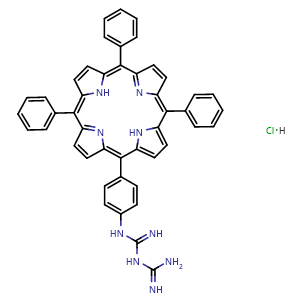 Chemical structure of Biguanidinium-porphyrin , CAS 1014978-87-0, AChemBlock AD247947