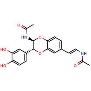 N-((E)-2-((2S,3R)-2-acetamido-3-(3,4-dihydroxyphenyl)-2,3-dihydrobenzo[b][1,4]dioxin-6-yl)vinyl)acetamide