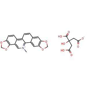 Chemical structure of Sanguinarine citrate , CAS 2098782-69-3, AChemBlock AD247990