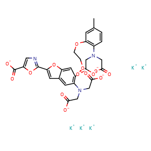Chemical structure of Fura-2 (pentapotassium) , CAS 113694-64-7, AChemBlock AD247999