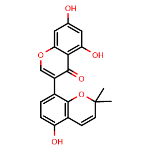 Chemical structure of Sophoraisoflavone A , CAS 117204-81-6, AChemBlock AD248016