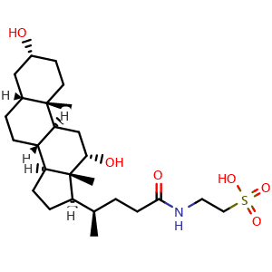 Chemical structure of Taurodeoxycholic acid , CAS 516-50-7, AChemBlock AD248086