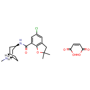 Chemical structure of Zatosetron maleate , CAS 123482-23-5, AChemBlock AD248144