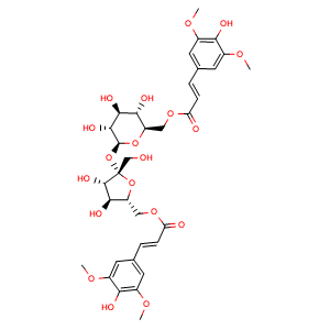Chemical structure of 6,6-Di-O-sinapoylsucrose , CAS 1068661-35-7, AChemBlock AD248159