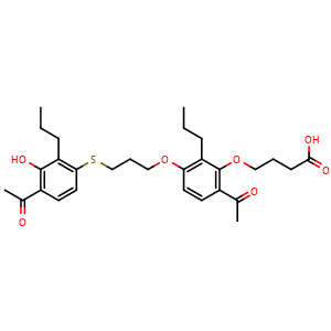 Chemical structure of Tipelukast , CAS 125961-82-2, AChemBlock AD248173