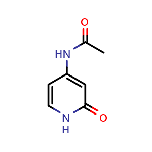 Chemical structure of N-(2-oxo-1,2-dihydropyridin-4-yl)acetamide , CAS 63709-26-2, AChemBlock AD248238