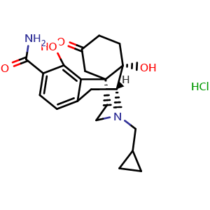 Chemical structure of Samidorphan HCl , CAS 2328045-02-7, AChemBlock AD248381