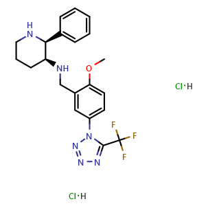 Chemical structure of Vofopitant dihydrochloride , CAS 168266-51-1, AChemBlock AD248386