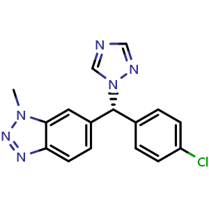 Chemical structure of (-)-Vorozole , CAS 132042-69-4, AChemBlock AD248387